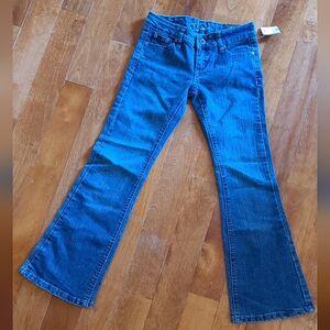 Girl's flare jeans, size 8, medium wash